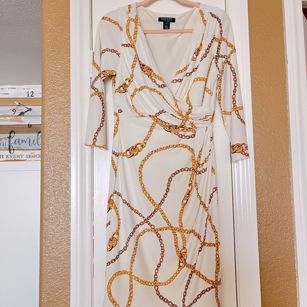 Ralph Lauren Gold Chain Dress